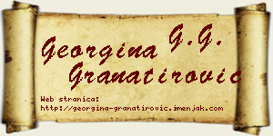 Georgina Granatirović vizit kartica